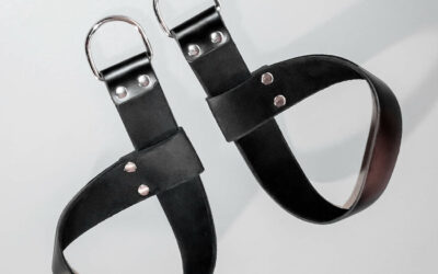 Leather Self-Tightening Ankle Restraints/Stirrups